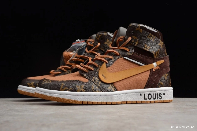 Rep AQ0818-158 Off-Louis Air OW 1 AJ1 x Jordan 0812
